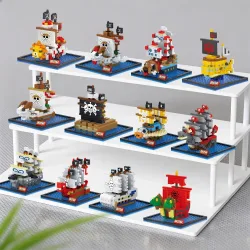 One Piece Anime Piratenschiff Bausteine Thousand Sunny Going Merry Moby Dick Figuren Kreative Spielzeuge Geburtstagsgeschenk