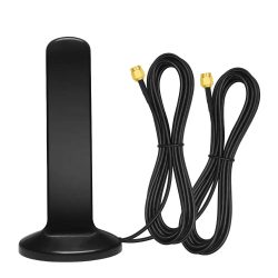 2X2 MIMO 4G LTE 5G Antenne 12dBi Dual SMA Stecker / TS9 / CRC9 Anschlüsse Magnetfuß 600-6000MHz Omni Wasserdichte Paddle-Antenne