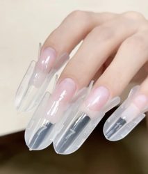 120 Stück Raketenförmige Sandwich-Doppel-Nagelformen, Perfekte Form für Nagelverlängerung, Gel-Sandwich-System, Nagel-Maniküre-Set