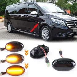 NONE, 2 stücke Led Dynamische Blinker Seite Marker Licht Für Mercedes Benz Smart W450 W452 A-Klasse W168 Vito w639 W447 Citan W415