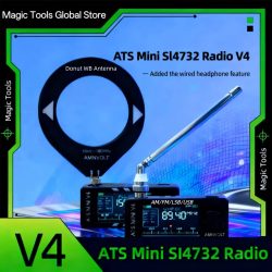 AMNVOLT V4B ATS MINI SI4732 Allband-DSP-Radio FM/AM/SSB/LSB/USB-Empfänger mit Eingebautem Hi-Z Kopfhörerverstärker Original