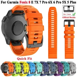 QuickFit 26 mm 22 mm Uhrenarmband für Garmin Fenix 7X 7 Pro Sapphire Solar Silikon Armband Fenix 8 E 6X 6 Pro 5X 5 Plus Armband