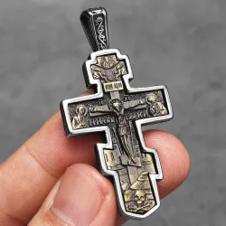 Retro Jesus Kreuz Männer Halskette Messing Edelstahl Anhänger Kette Frauen Schmuck Punk Persönlichkeit Mode Großhandel Dropshiping