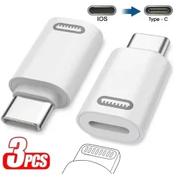 iOS zu USB-C Schnellladungsadapter Lightning zu Typ-C Adapter USB-C Datenübertragungskonverter für iPhone 17 15 Samsung Google