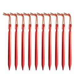 10 Teile/los 18cm Aluminium Legierung Zelt Nehmen Heringe Heavy Duty Reise Outdoor Camping Zubehör Plane Ultraleicht Nägel Boden Peg