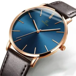 Mode herren Quarz Uhren Dünne Herren Uhren Blau Glas Männer Uhr männer Uhr erkek kol saati reloj hombre relogio Masculino