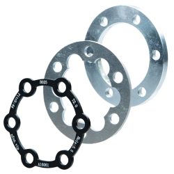 Elektroroller-Bremsscheibe, 3 Dichtungen, Fahrrad, 6 Löcher, 2 Unterlegscheiben, 4 Naben, 5mm Blumenförmige Trommel, Erhöhung, Aluminium-Unterlegscheibe, Fahrrad, Schwarz