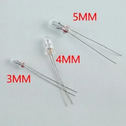 Auforalter, 25 Stück Miniatur 0,08 A 3 mm 4 mm 5 mm 12 V Mini-Lampe Glühbirne Edison Glühlampenfilament Reis
