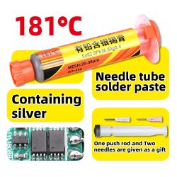 Bleihaltige und 181-Grad-silberhaltige Lötpaste zum Spritzlöten, verwendet in SMT (Surface Mount Technology) Chips.