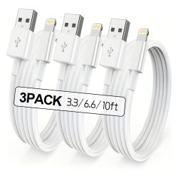 MFI-zertifiziertes Ladekabel, geeignet für iPhone, 10 Fuß langes USB-auf-Lightning-Datenkabel, kompatibel mit iPhone 14, 13, 12, 11, XS, XR, X, 7, 6