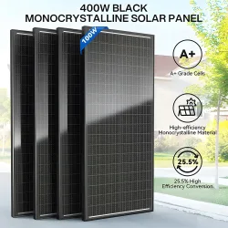 Rvpozwer 400W/200W/100W N-Typ 18BB Solarmodul 25% Hocheffizienz Mono-Solarmodul Tragbar Wasserdicht Ideal für Wohnmobil Marine Yacht Wohnwagen Camping Netzunabhängige Stromversorgung