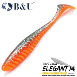 B&U, B&U Garnelen-Duft Paddle Tail Swimbait Weichplastik-Angelköder 75mm 100mm 120mm für Barsch, Hecht, Zander