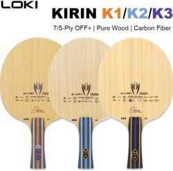 LOKI KIRIN K1/K2/K3 Tischtennisschläger FL-Griff 7/5-lagiges OFF+ Ping-Pong-Paddel, reines Holz, Carbon, Gnf-Faser, Anfänger