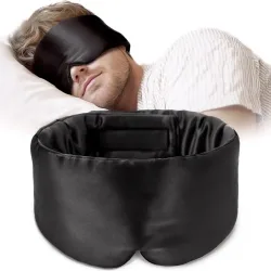 Schlafmaske aus 100 % Maulbeerseide, Augenklappe, blockierende leichte Augenmaske, weich gepolstert, Reise-Schlafhilfe für den Schlaf, Patch Slaapmasker