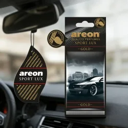 Areon Sport Lux Gold Hängender Auto-Lufterfrischer Langanhaltender Geruchsentferner für Zuhause Premium Carbonfaser-Design Auto-Parfüm