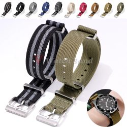 Nylon-Uhrenarmband für Seiko Army Sport-Armband, Ersatzgürtel, 18 mm, 20 mm, 22 mm, braun, grün, schwarz, Militär-Casual-Armband