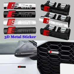 Auto S-Line Emblem Karosserie-Kofferraum-Dekorationsaufkleber Frontgrill-Emblem für Audi A4 B6 B7 A1 A3 8L A6 C5 C6 A5 A7 A8 Q3 Q5 Q7 TT S3 S6