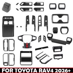 ABS Carbonfaser für TOYOTA RAV 4 RAV4 XA60 2026 2027 Lenkrad, Klimaanlagenauslass, Leselampe, Fensterheber, Getriebeabdeckung