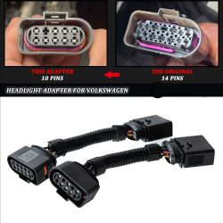 Auto-Scheinwerfer-Adapter für Golf 7 Golf 6 Polo Sagitar Magotan 2010?2019, Scheinwerfer-Anschluss, Kabelstifte, Upgrade der Scheinwerfer-R-Linie
