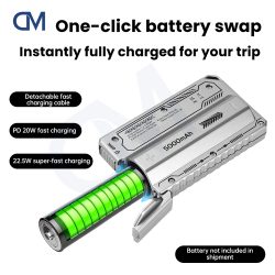 21700 Batteriehalter Power Bank Case PD 20 W Schnellladung Eingebautes Kabel Abnehmbare Power Bank DIY Batteriegehäuse