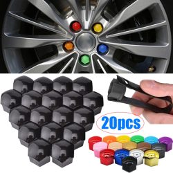 17mm/19mm/21mm 20Pcs Auto Rad Mutter Kappen Schutz Abdeckungen Kappen Auto Hub schraube Abdeckung Schwarz Auto Reifen Bolzen Mutter Kappe Reifen Dekoration