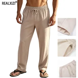 Neue Herren-Freizeithose, atmungsaktiv, Sommer, einfarbig, elastischer Bund, Jogginghose, locker, Fitness, leicht, Streetwear