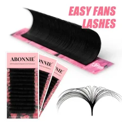 Abonnie Cashmere Easy Fan Lashes Wimpernverlängerungen Mega-Volumen-Fächerwimpern Alle Größen Wimpernzubehör für Augenschönheit