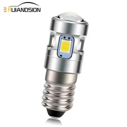 RUIANDSION 1 Stück E10 LED-Schraublampe für alte Taschenlampen, 500 lm, Fahrrad-Taschenlampenbeleuchtung, 6000 K, 4300 K, kompatibel mit 3 V, 4,5 V, 6 V