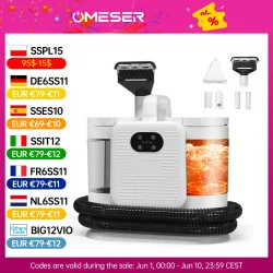 OMESER C988 1650 W Dampfreinigungssprühmaschine 15 kPa Saug-Teppichreiniger Handheld Smart Home Appliance für Sofa-Bett-Reinigung