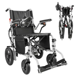 ZygenAir Faltbarer Elektrorollstuhl, Reisefreundlich mit 24KM Reichweite, 150KG Tragkraft, Leistungsstarker 500W Motor & 13Ah Akku, Ultra-Portabel