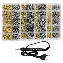 420/500 Stück Heat Set Einsatzmuttern Edelstahl Messing Thermogewindeeinsätze für 3D-Druck Kunststoff CNC-Projekte