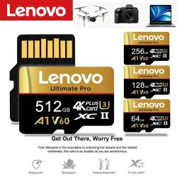 Hochkapazitäts-Lenovo 512GB Speicherkarte Micro TF SD TF-Karten SD-Karten 128GB Klasse 10 32GB V30 für Fahrtenschreiber/PC/Mac