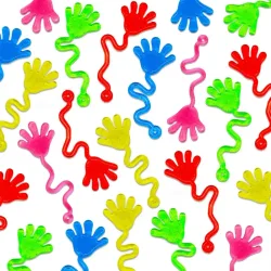 5-20 Stück Lustige Glitzer-Klebehände Spielzeug Elastische Klebrige Quetsch-Handflächen Neuheit Geschenk Partyzubehör