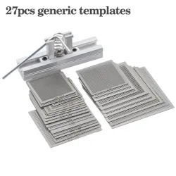 27 Stück/16 Stück/10 Stück BGA-Allgemeine Vorlage Universelle direkt beheizte Schablonen für SMT-SMD-Chip-Reparatur und einfache Unterstützung