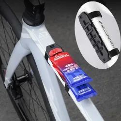 Tragbarer Fahrrad-Energiegel-Halter, elastisches Seil, einfach zu bedienende Fahrrad-Aufbewahrungsbox, leichte schwarze Fahrrad-Energieriegel-Schnalle