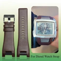 High-End haut freundliche Echt leder Uhren armbänder für Diesel dz4246 dz1273 dz1216 konkave Schnitts telle Rindsleder Armband 32mm