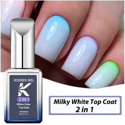 Kodies Gel milchig weiß Dec klack UV Gel Nagellack 15ml Vernis Semi Permanent Finish Sealer Esmalte Farbe für Maniküre Nägel