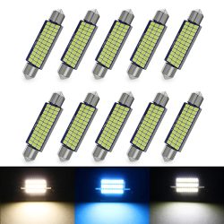 10pc LED Canbus Girlande C5W C10W 31/36/39/41mm Auto Licht für Innen Tür Birne Kennzeichen Lampe Warm Weiß Eis Blau Weiß 12V