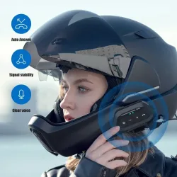 Motorrad Helm Bluetooth Headset 1200 mAh Lange Standby Drahtlose Freisprecheinrichtung Wasserdichte Motorrad Kopfhörer Moto Kopfhörer