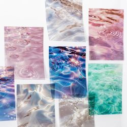 10 Stück Ozeanwellen-Themen-Hintergrundaufkleber, lebendige Meereswellenmuster, für Tagebuch, Scrapbooking, DIY, Album-Dekoration