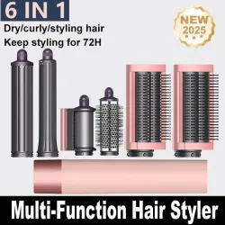 6-in-1 Föhnbürste 220V Negativ-Ionen-Haarstyler-Set Heißluft-Styler für Automatisches Locken Haarstyling-Werkzeuge Bestes Geschenk für Frauen