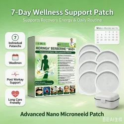 1/3/5 Stück 12-IN-1 Moringa Berberine NAD+ Nano-Mikronadel-Pflaster Natürliche Sanfte Absorbierende Unisex-Körperpflege für Alle Hauttypen