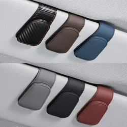 Universal Auto Auto Sonnenblende Brillen Aufhänger Clip Leder Gläser Halter Magnetische Multi-Funktion Automobil Zubehör Lagerung