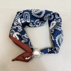 1/2 Stück Eleganter Perlen-Schal mit Magnetverschluss, Neuer Vielseitiger Atmungsaktiver Modischer Künstlerischer Accessoire-Halstuch für den Sommer