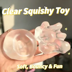 NONE, Ultraklarer Kokosnussöl-Squishy-Ball aus TPR, formbar, weiches Fidget-Spielzeug, langsam zurückfedernd, Stressabbau, ASMR, Dekompression, Desktop-Spielzeug