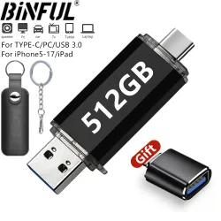 512GB OTG USB-Stick USB 3.0 Typ C für iPhone iPad 128GB 256GB Pendrive Samsung Huawei Xiaomi Android Laptop Speicherstick