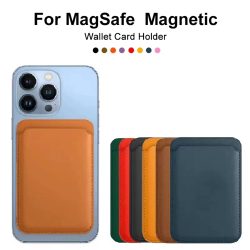 Magnetische Leder-Brieftaschenhülle für MagSafe für iPhone 17 16 15 14 13 12 Pro Max Samsung S26 S25 Ultra S24 Plus mit Kartenhalter