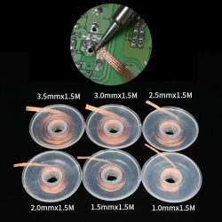 Entlötgeflecht, Schweißlötentferner, Docht, 1,5 m Breite, 1,5, 2, 2,5, 3, 3,5, 4 mm Draht, Blei, Kabel, Flussmittel, BGA-Reparaturwerkzeug