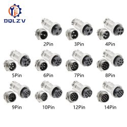 5/10/20Set GX12 GX16 GX20 2 3 4 5 6 7 8 9 10 12 14 15 Pin Docking Luftfahrt Steckdose Wasserdicht Rundsteckverbinder