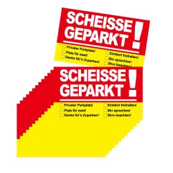 50 Stück schlechte Parkkarten, lustige Pappe-Park-Verletzungskarten, Witz und lustige Karte mit mehreren Verletzungsgründen, humorvoll